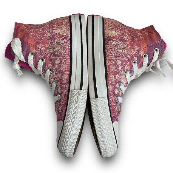 Converse Chuck Taylor All Star Hot Pink & Fuchsia Hi-Top Girl's Sneakers Size 13 - Picture 4 of 11
